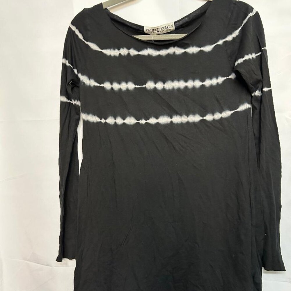 Project Social T Women's Tunic Long Sleeve Top Tie Dye Size S